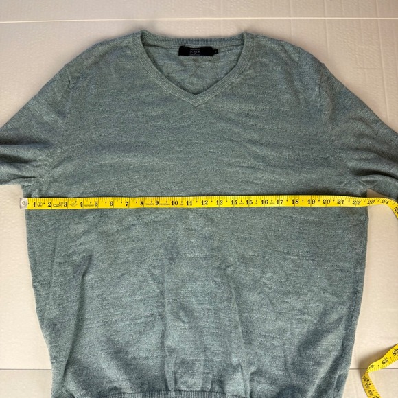 J Crew Mens V Neck Sweater Light Blue‎ Cotton Size Large - Picture 6 of 7
